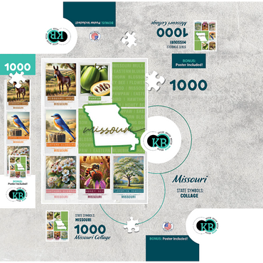 Missouri: State Symbols Poster 1000 Jigsaw Puzzle box 3D Modell