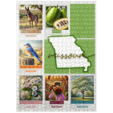 puzzleplate Missouri: State Symbols Poster 500 Jigsaw Puzzle