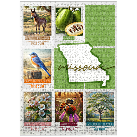 puzzleplate Missouri: State Symbols Poster 500 Jigsaw Puzzle