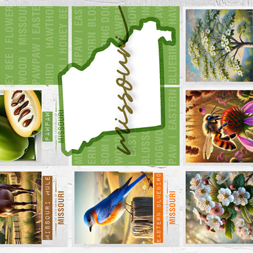 Missouri: State Symbols Poster 500 Jigsaw Puzzle 3D Modell