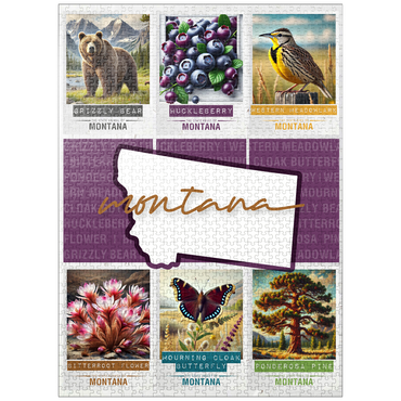 puzzleplate Montana: State Symbols Poster 1000 Jigsaw Puzzle