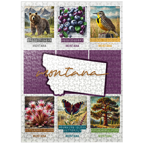 puzzleplate Montana: State Symbols Poster 500 Jigsaw Puzzle