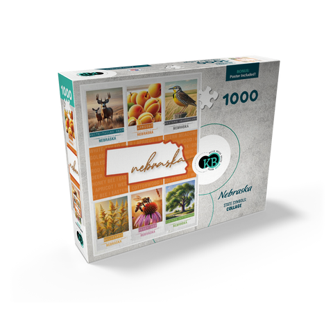 Nebraska: State Symbols Poster 1000 Jigsaw Puzzle box view2