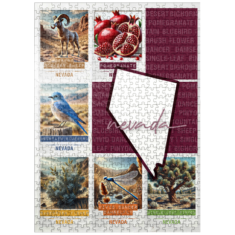 puzzleplate Nevada: State Symbols Poster 500 Jigsaw Puzzle