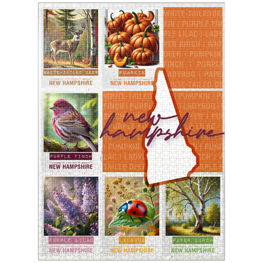 puzzleplate New Hampshire: State Symbols Poster 1000 Jigsaw Puzzle