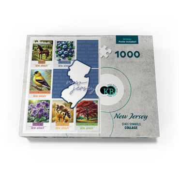 New Jersey: State Symbols Poster 1000 Jigsaw Puzzle box view3