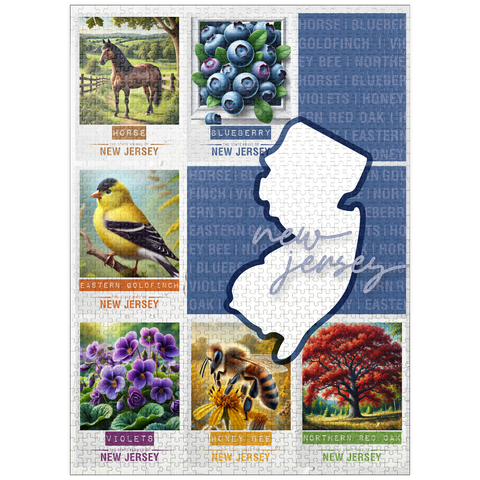 puzzleplate New Jersey: State Symbols Poster 1000 Jigsaw Puzzle