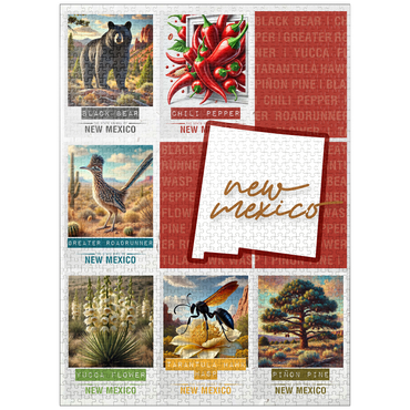 puzzleplate New Mexico: State Symbols Poster 1000 Jigsaw Puzzle