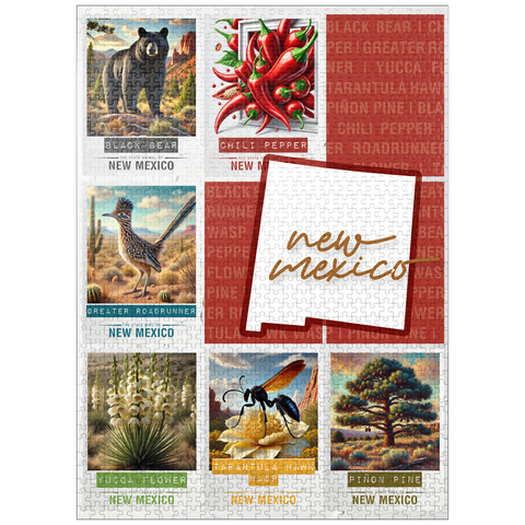 puzzleplate New Mexico: State Symbols Poster 1000 Jigsaw Puzzle