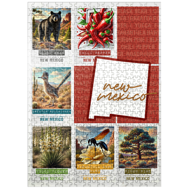 puzzleplate New Mexico: State Symbols Poster 500 Jigsaw Puzzle