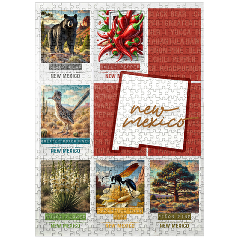 puzzleplate New Mexico: State Symbols Poster 500 Jigsaw Puzzle
