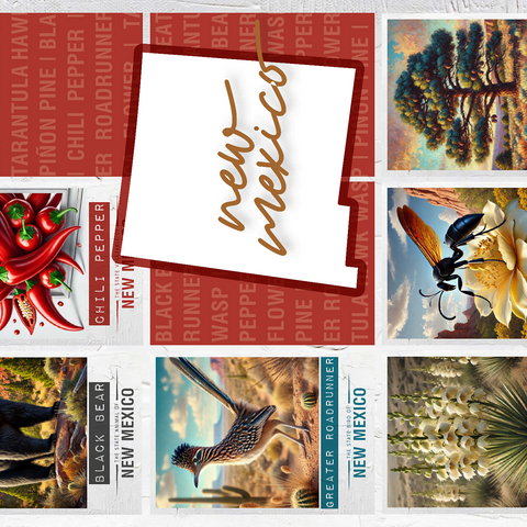 New Mexico: State Symbols Poster 500 Jigsaw Puzzle 3D Modell