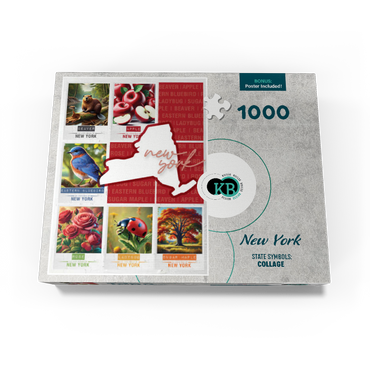 New York: State Symbols Poster 1000 Jigsaw Puzzle box view3