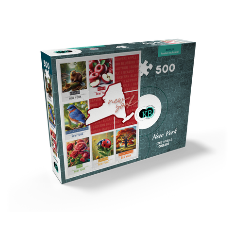New York: State Symbols Poster 500 Jigsaw Puzzle box view2