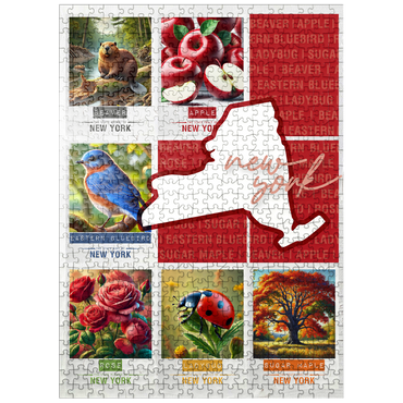 puzzleplate New York: State Symbols Poster 500 Jigsaw Puzzle