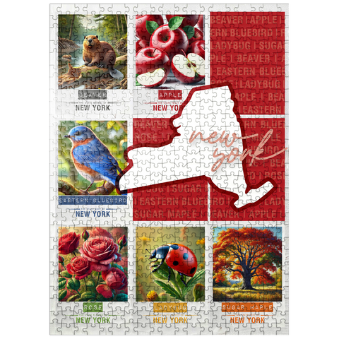 puzzleplate New York: State Symbols Poster 500 Jigsaw Puzzle