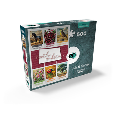 North Dakota: State Symbols Poster 500 Jigsaw Puzzle box view2