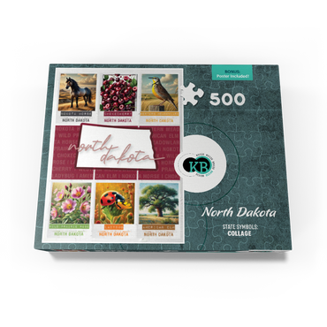 North Dakota: State Symbols Poster 500 Jigsaw Puzzle box view3