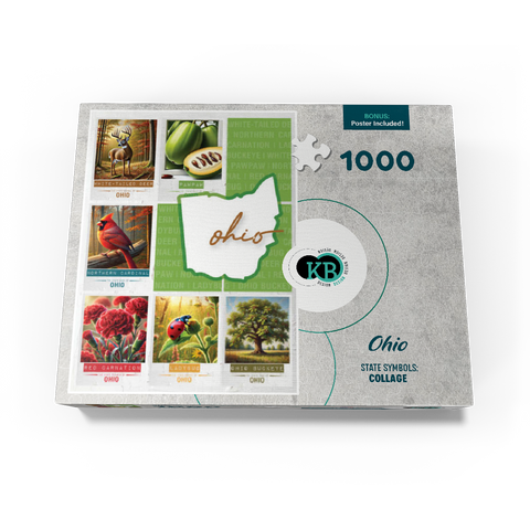 Ohio: State Symbols Poster 1000 Jigsaw Puzzle box view3
