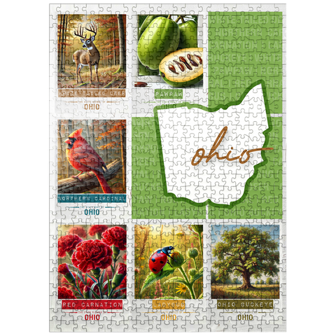 puzzleplate Ohio: State Symbols Poster 500 Jigsaw Puzzle