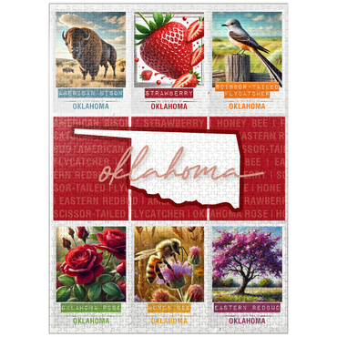 puzzleplate Oklahoma: State Symbols Poster 1000 Jigsaw Puzzle