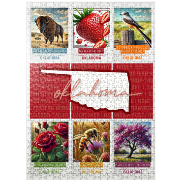 puzzleplate Oklahoma: State Symbols Poster 500 Jigsaw Puzzle