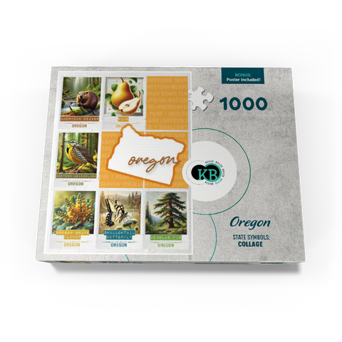 Oregon: State Symbols Poster 1000 Jigsaw Puzzle box view3