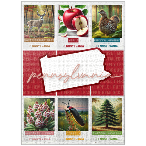 puzzleplate Pennsylvania: State Symbols Poster 1000 Jigsaw Puzzle