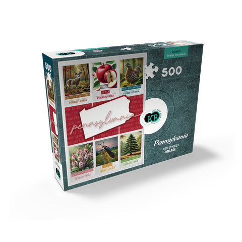 Pennsylvania: State Symbols Poster 500 Jigsaw Puzzle box view2