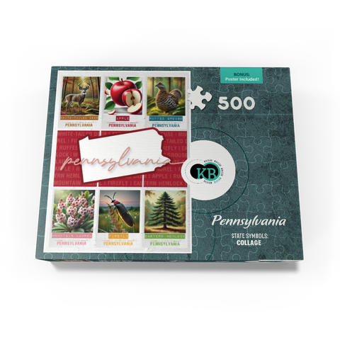 Pennsylvania: State Symbols Poster 500 Jigsaw Puzzle box view3