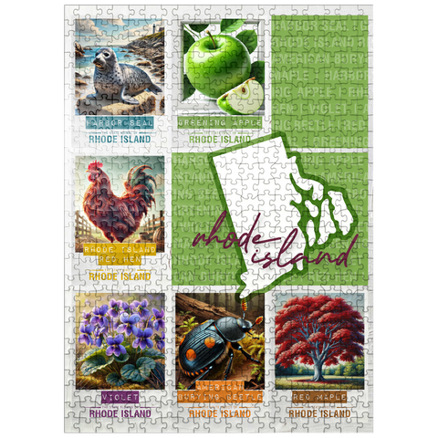 puzzleplate Rhode Island: State Symbols Poster 500 Jigsaw Puzzle