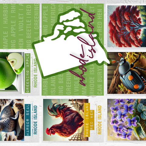 Rhode Island: State Symbols Poster 500 Jigsaw Puzzle 3D Modell