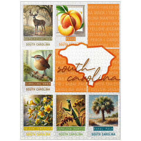 puzzleplate South Carolina: State Symbols Poster 1000 Jigsaw Puzzle