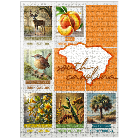 puzzleplate South Carolina: State Symbols Poster 500 Jigsaw Puzzle