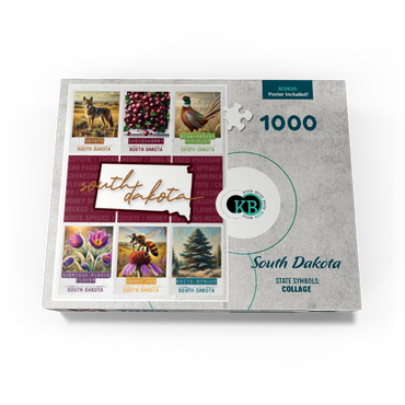 South Dakota: State Symbols Poster 1000 Jigsaw Puzzle box view3