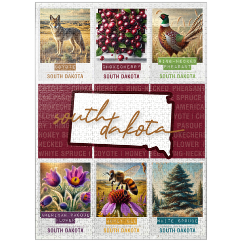 puzzleplate South Dakota: State Symbols Poster 1000 Jigsaw Puzzle