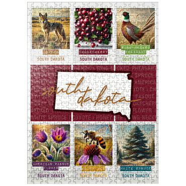 puzzleplate South Dakota: State Symbols Poster 500 Jigsaw Puzzle