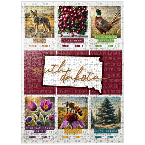 puzzleplate South Dakota: State Symbols Poster 500 Jigsaw Puzzle