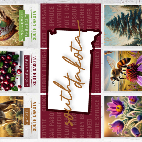 South Dakota: State Symbols Poster 500 Jigsaw Puzzle 3D Modell