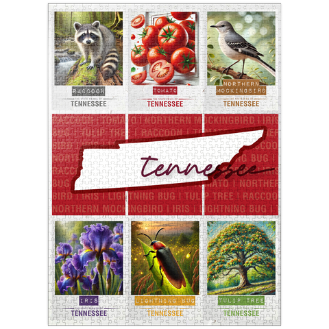 puzzleplate Tennessee: State Symbols Poster 1000 Jigsaw Puzzle