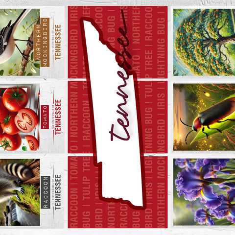 Tennessee: State Symbols Poster 1000 Jigsaw Puzzle 3D Modell