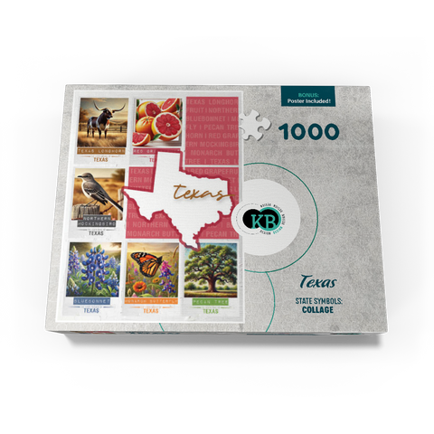 Texas: State Symbols Poster 1000 Jigsaw Puzzle box view3