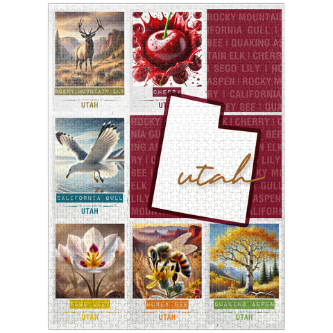 puzzleplate Utah: State Symbols Poster 1000 Jigsaw Puzzle