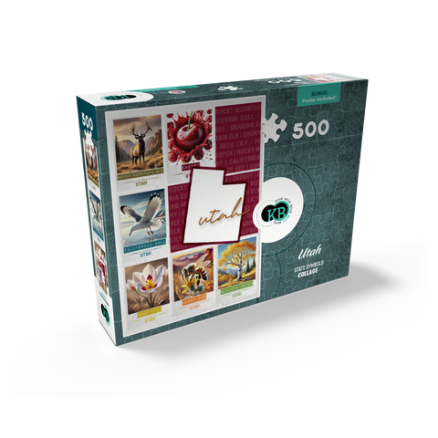 Utah: State Symbols Poster 500 Jigsaw Puzzle box view2