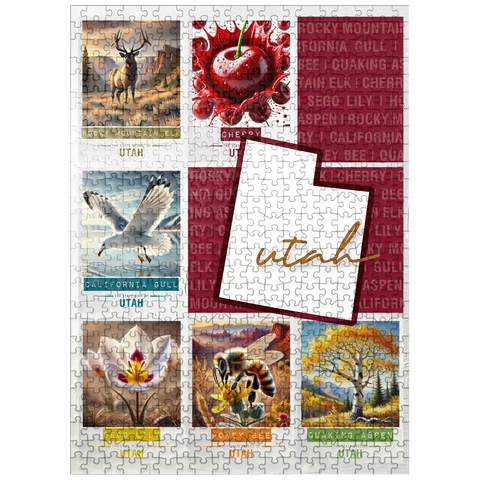 puzzleplate Utah: State Symbols Poster 500 Jigsaw Puzzle