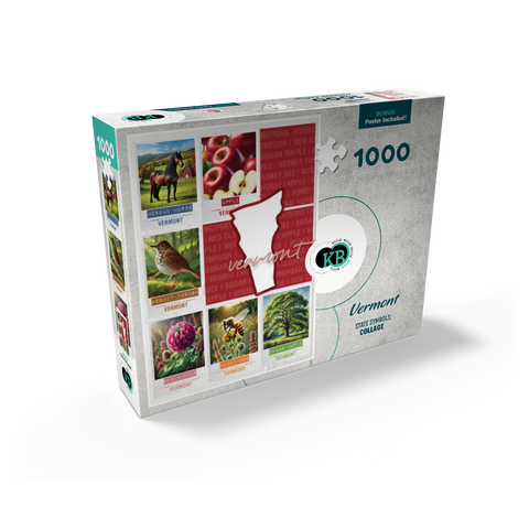 Vermont: State Symbols Poster 1000 Jigsaw Puzzle box view2