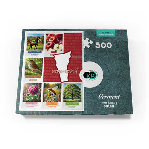 Vermont: State Symbols Poster 500 Jigsaw Puzzle box view3