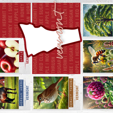 Vermont: State Symbols Poster 500 Jigsaw Puzzle 3D Modell