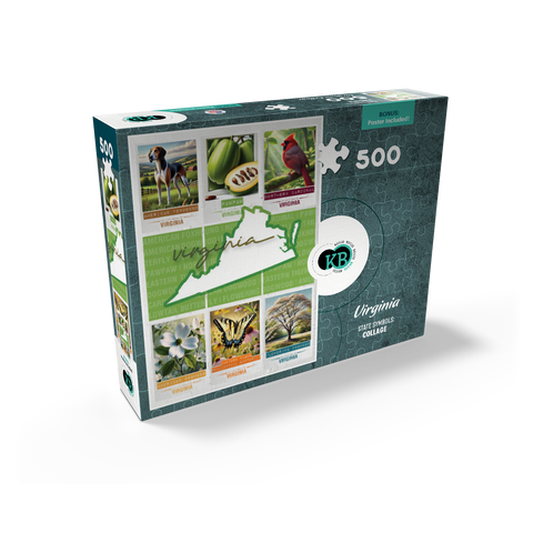Virginia: State Symbols Poster 500 Jigsaw Puzzle box view2