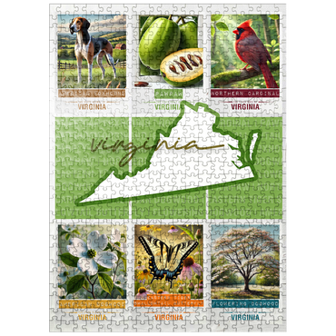 puzzleplate Virginia: State Symbols Poster 500 Jigsaw Puzzle